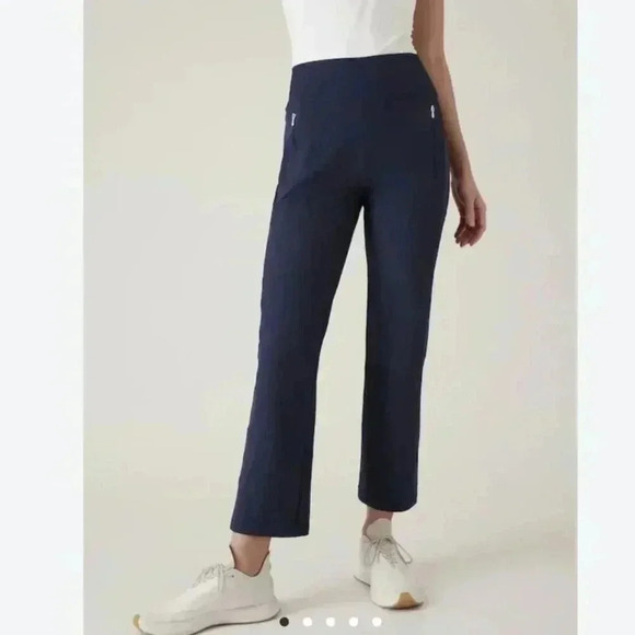 Athleta Fairway Golf Pant Navy Blue Size 2 High Rise Athletic Stretch Activewear - Picture 1 of 9